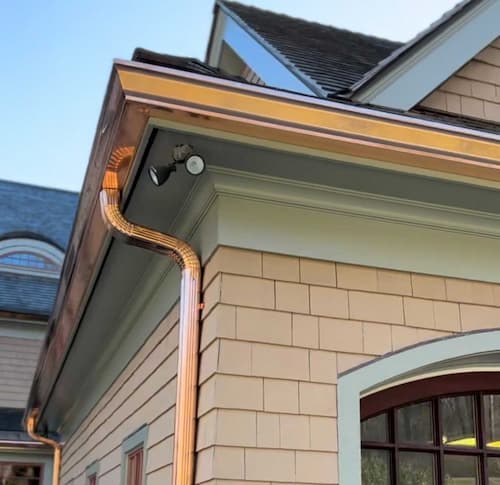 Copper Rain Gutters