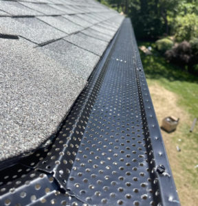 Black Gutter Guards on Black Gutter System