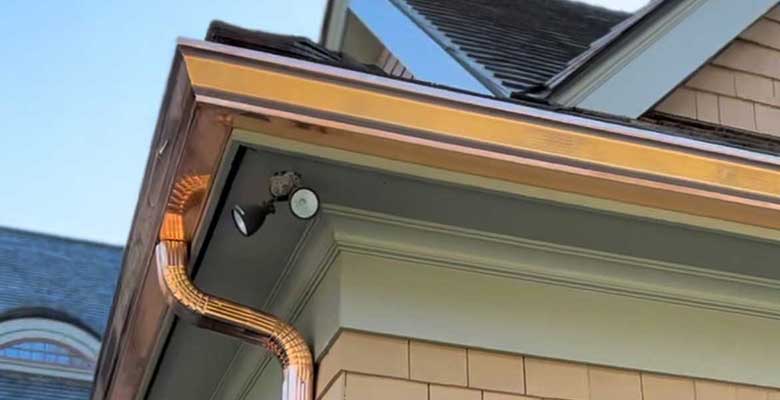 Copper Gutters Patina