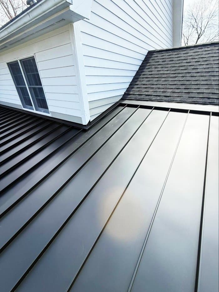 Black K Style Gutter with Matching Gutter Screen